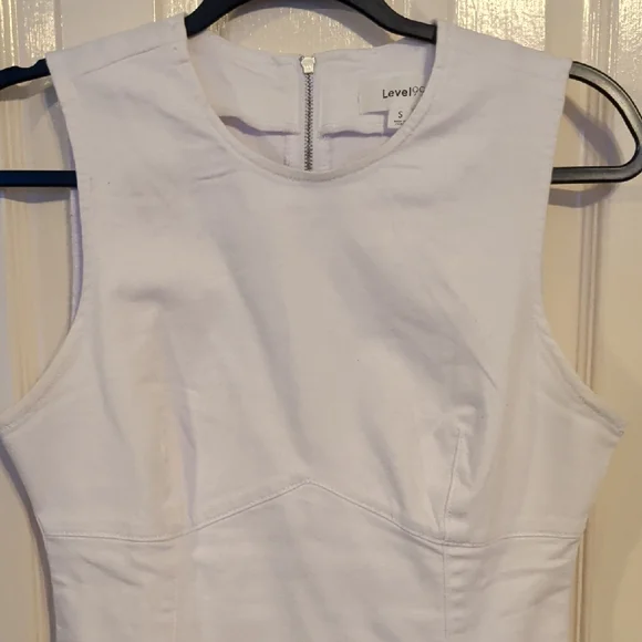 Level 99 White Sleeveless Mini Dress - Picture 3 of 5